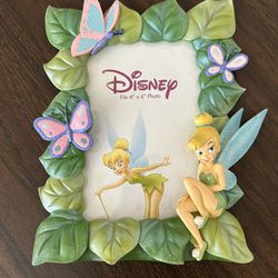 Disney Tinker Bell 3-D Frame Butterflies And Leaves Holds 4 X 6 Photo
