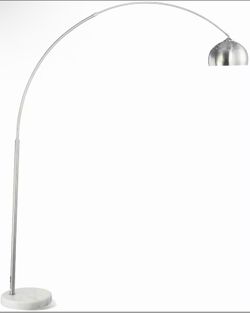 Coaster Table and Floor Lamps Krester 85-inch Dome Shade Metal Arc Floor Lamp Chrome 901199 
