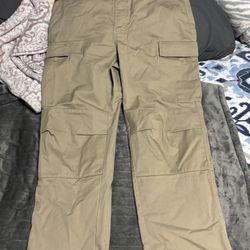 Empyre Loose Fit Khaki Cargo Pants