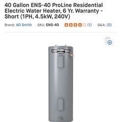 40 Gallon Electric Water Heater