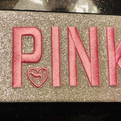 Victoria’s Secret PINK SILVER BLING GLITTER iPhone LOGO CASE 7 8 and PLUS CASE
