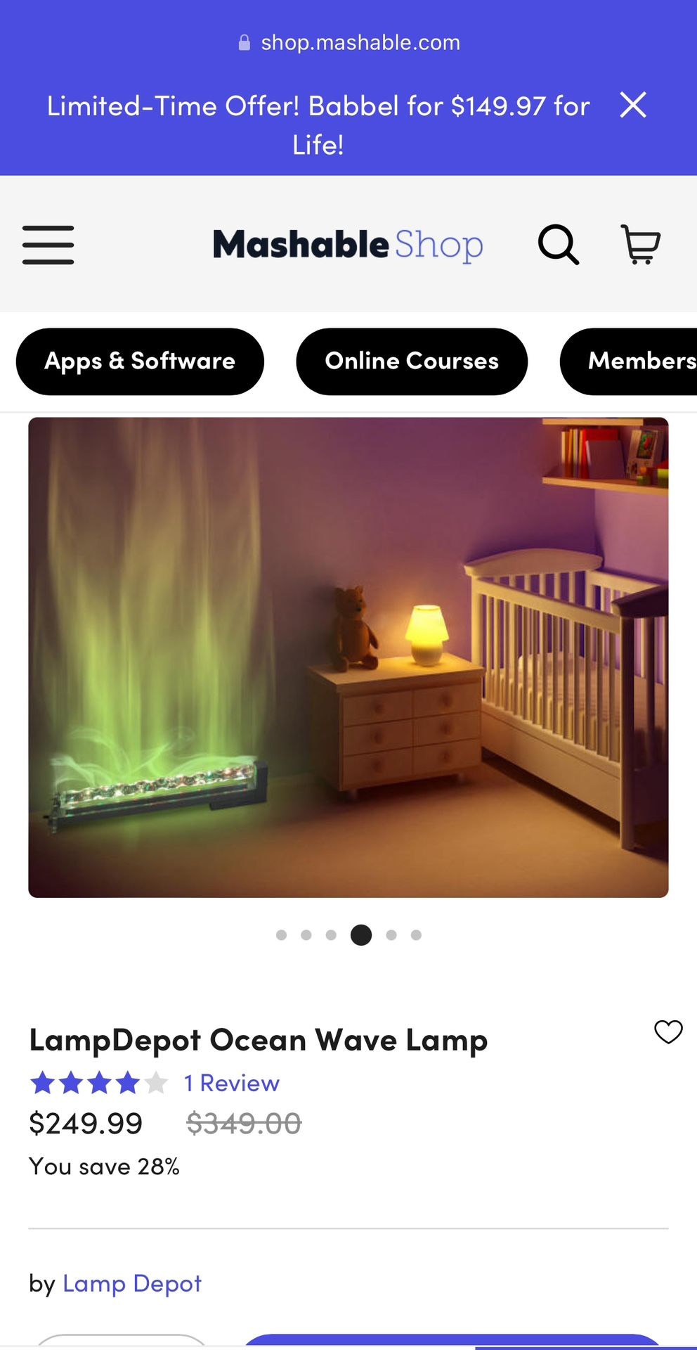 New 3D Water Wave Projection Wall Light