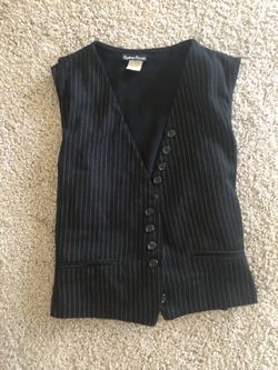 Black pin striped Vest