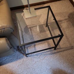 2 Glass Top End Tables