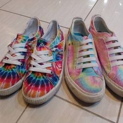 Women’s Rainbow Tie-Dye Shoes Bundle Size 8.5 (2 Pairs)