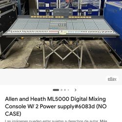 Console with desk for recording studio