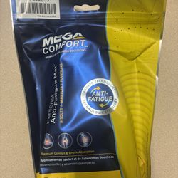 Mega Comfort Personal Anti-Fatigue Mat Memory Foam Insoles Men 10-11 Women 12-13