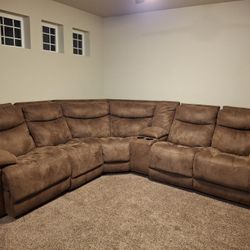 Reclining Sectional Sofa Automatic And Manual 