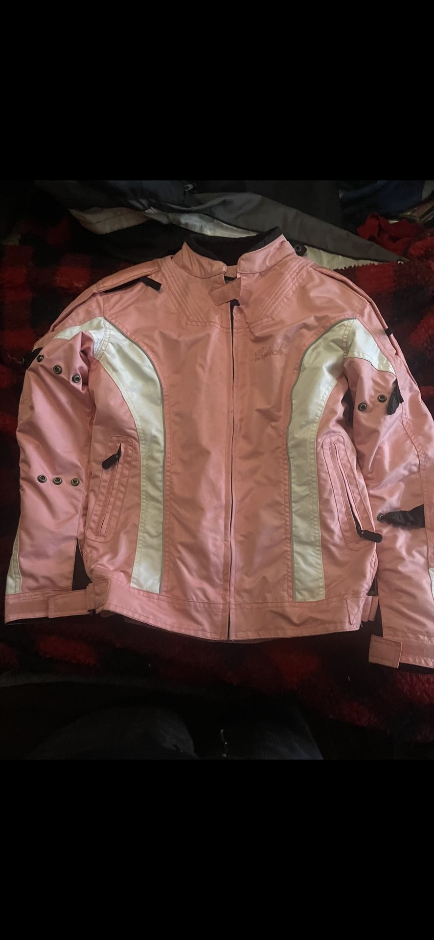 Woman’s Pink Motorcycle Jacket Sz 8 /10 Tall