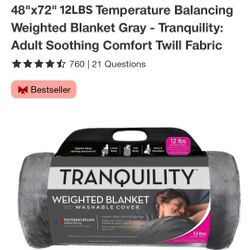 NEW 48"×72" 12LBS TEMPERATUREWEIGHTED BLANKET