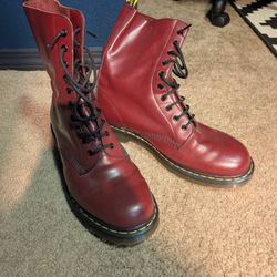 Dr Martens Mens Size 12 Red Boots