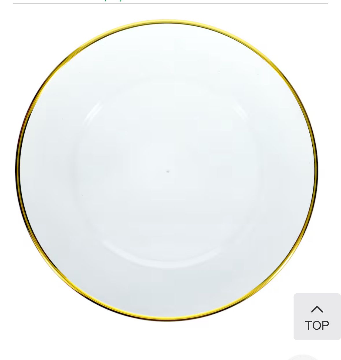 Plastic 13in Gold Rim Chargers
