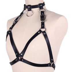 Leather straps top 🎃