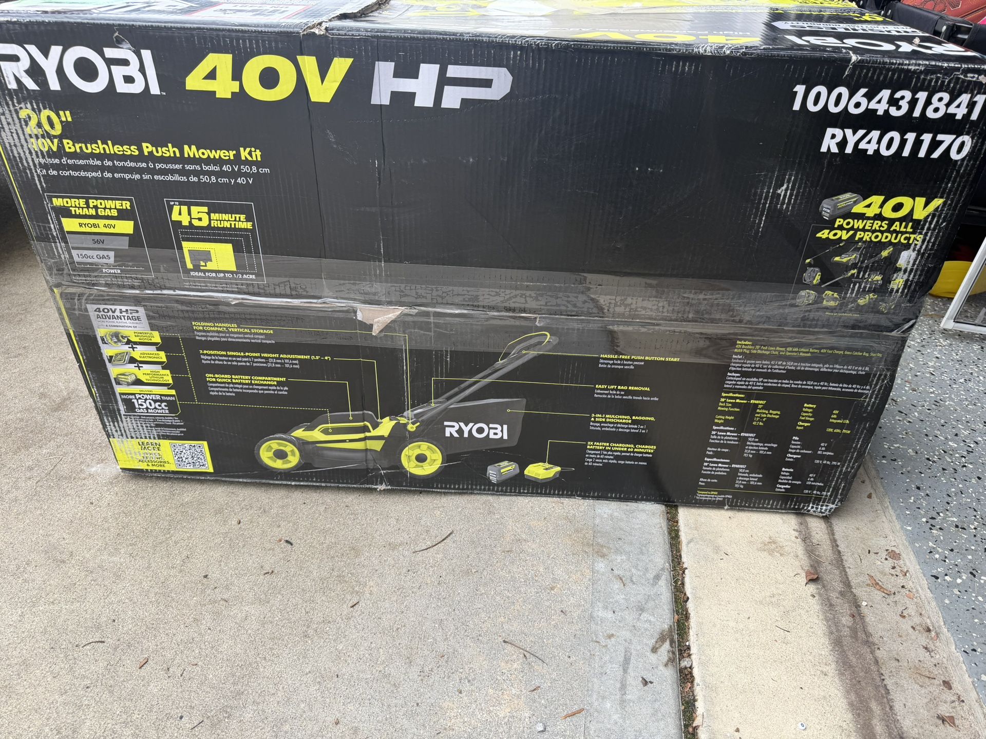 RYOBI 40V HP Brushless 20 in. Cordless Mower