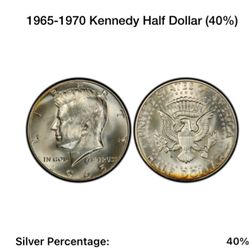 Silver Halfs, 40% ...90% Spot.