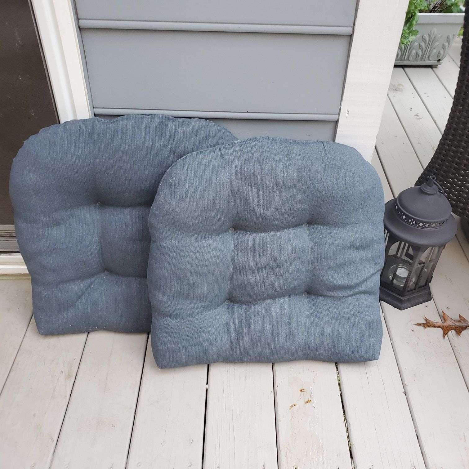 OUTDOOR CHAIR CUSHIONS.