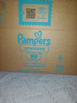 Pampers Cruisers Diapers Size 6, 104 Count (