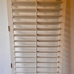 White “Solid Wood” Shutters  (21.25in x 68in x 1in)
