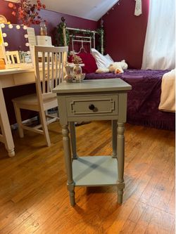 Dusty blue side table