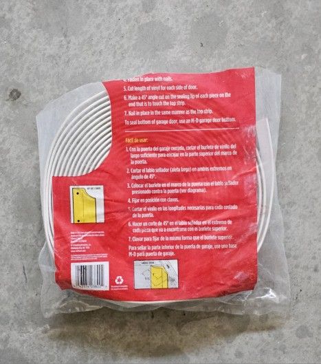 Garage Door Seal Very Cheap $10 Open Bag No Screw