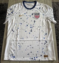 Nike World Cup 2023 Jersey US White Splatter DR3972-101 Men’s Size Large USMNT