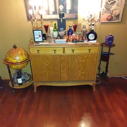 1970's Antique Bar Cabinet Buffet
