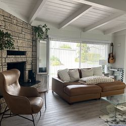 Leather Couch/Chaise