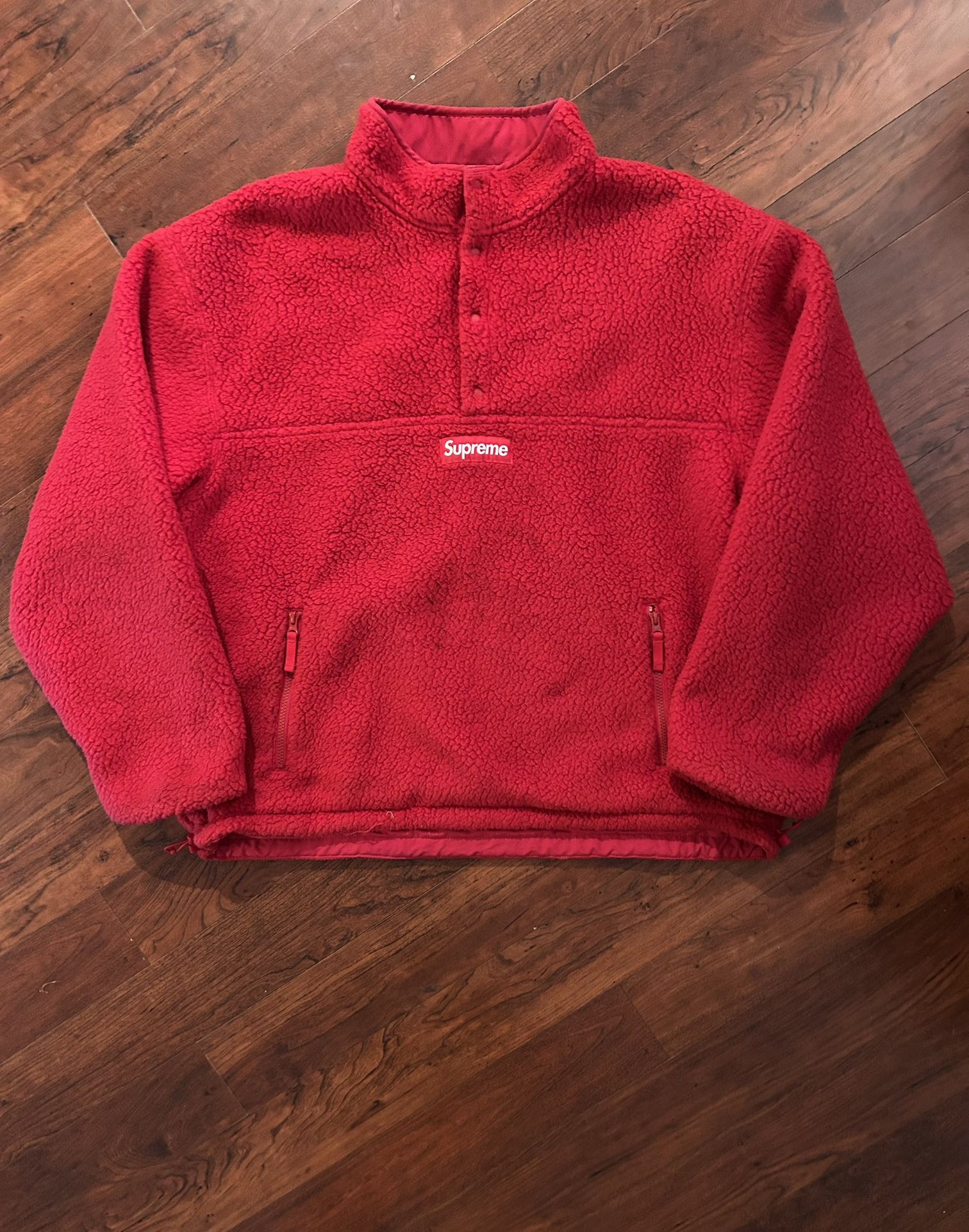 Supreme Polartec Shearling Reversible Pullover Like New Size XXL