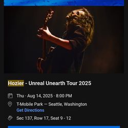 2 tickets to Hozier