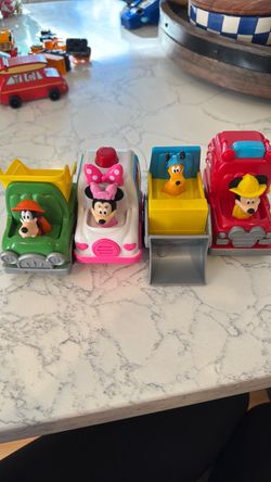 Disney Mickey Minnie Pluto Goofy Let’s work vehicles