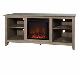Walker Edison TV Stand,  Electric Fireplace w/ Heater