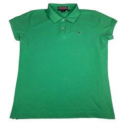 Vineyard Vines Mens Polo Shirt Green Short Sleeve Whale Logo - Size Medium