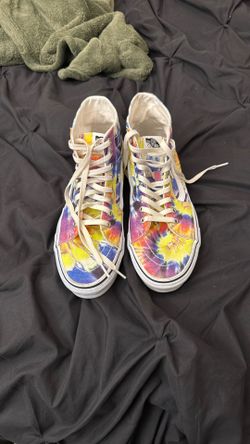 (Unisex) Tie Dye Vans Shoes  (size 10.5)