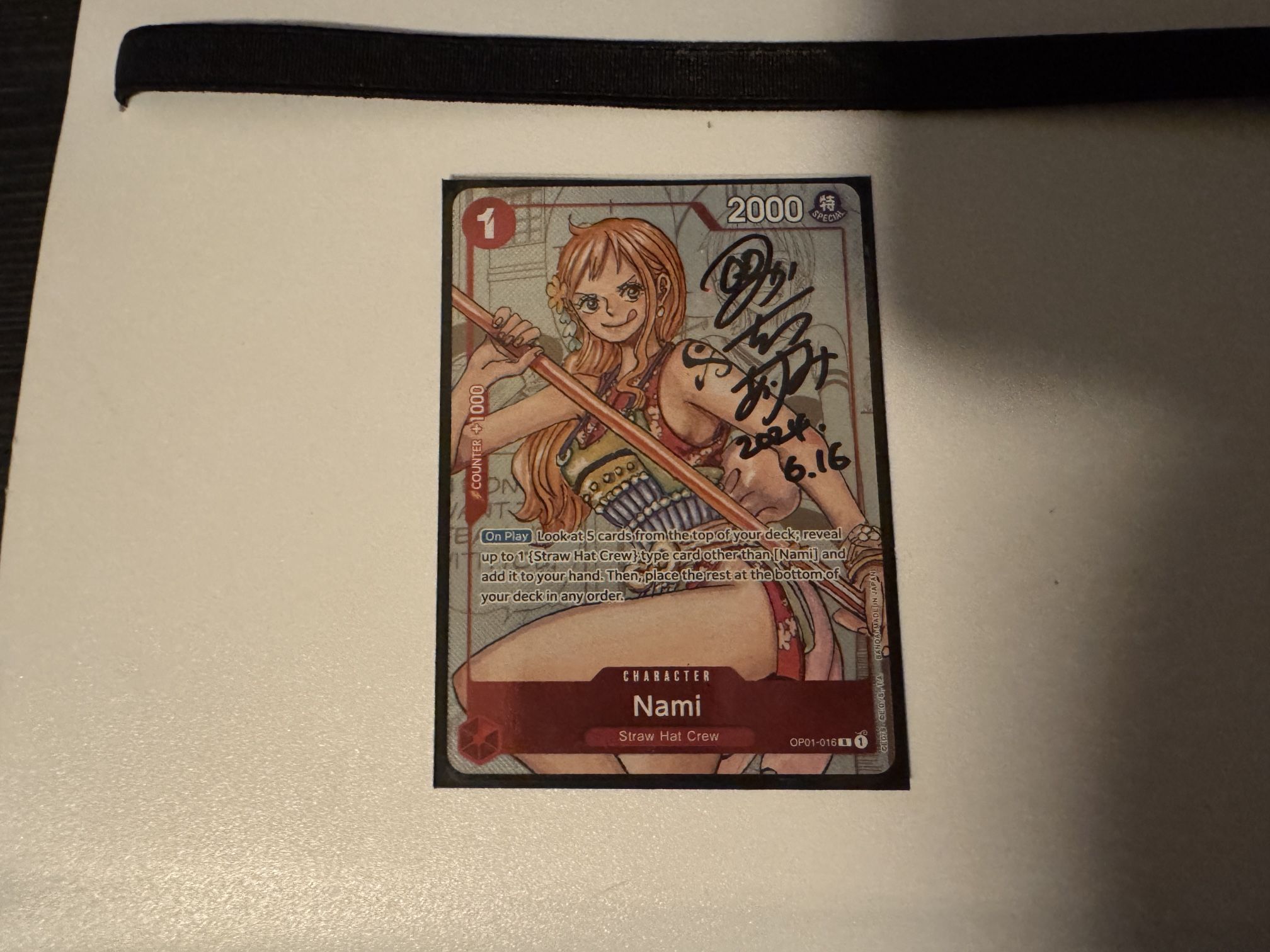 Akemi Okamura Nami One Piece Signed Card