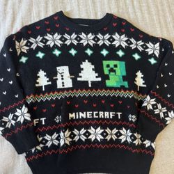 Boys Zara Minecraft Christmas Sweater 