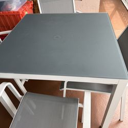 Gardenart Outdoor Glass Dinning Set