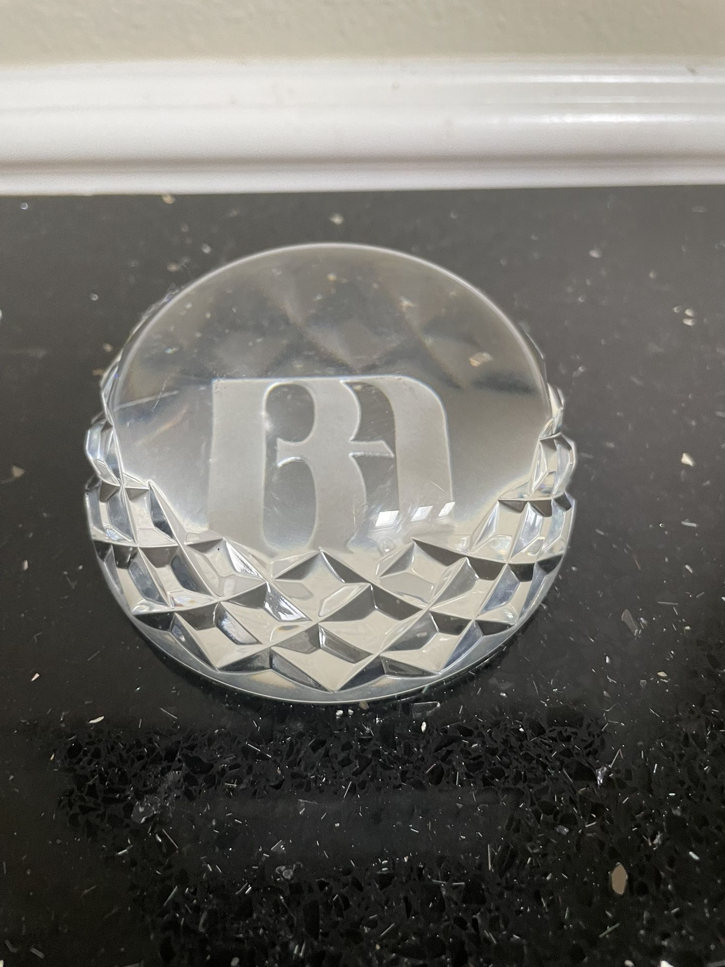 Waterford Crystal Dome Paperweight Diamond Design 3.5”
