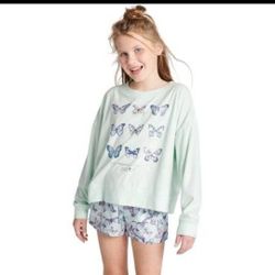 Girls Pj Set Size Medium  Size 10
