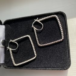 Earrings For Women Silver With Diamonds 