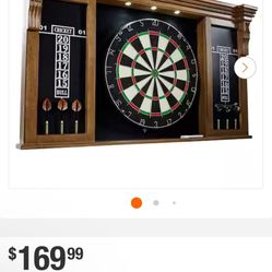 Dart Board  / Pool Stick Half Moon Shelf  