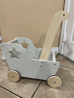 wooden baby walker"