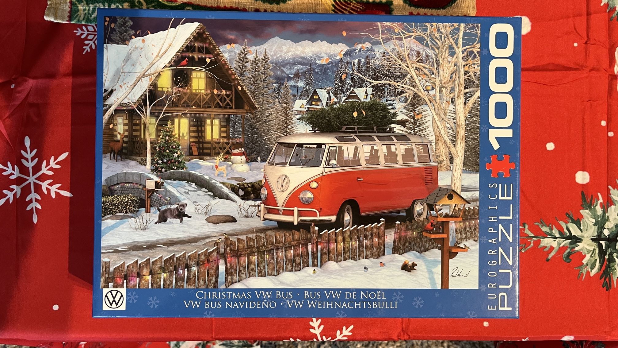 Eurographics 1000 Piece Christmas VW Bus Puzzle