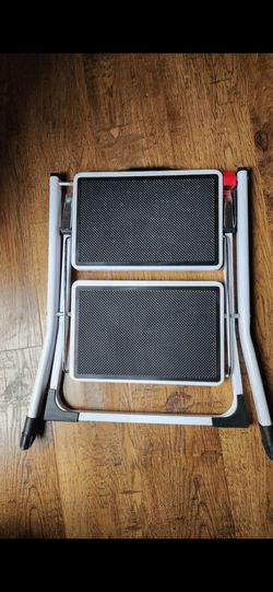 2-Step Steel Folding Mini Step Ladder Step Stool with 225 Ibs. Load Capacity
