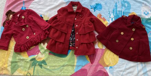 Red winter coats