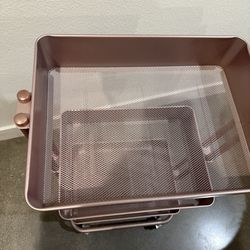Rose Gold 3 Tier Utility Cart