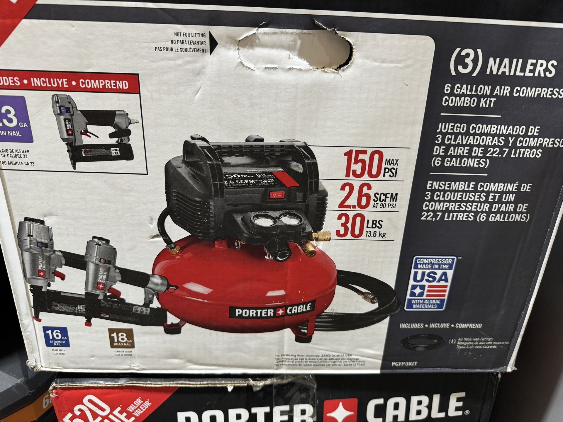 Porter Cable Portable Electric Air Compressor with 16 Gauge
