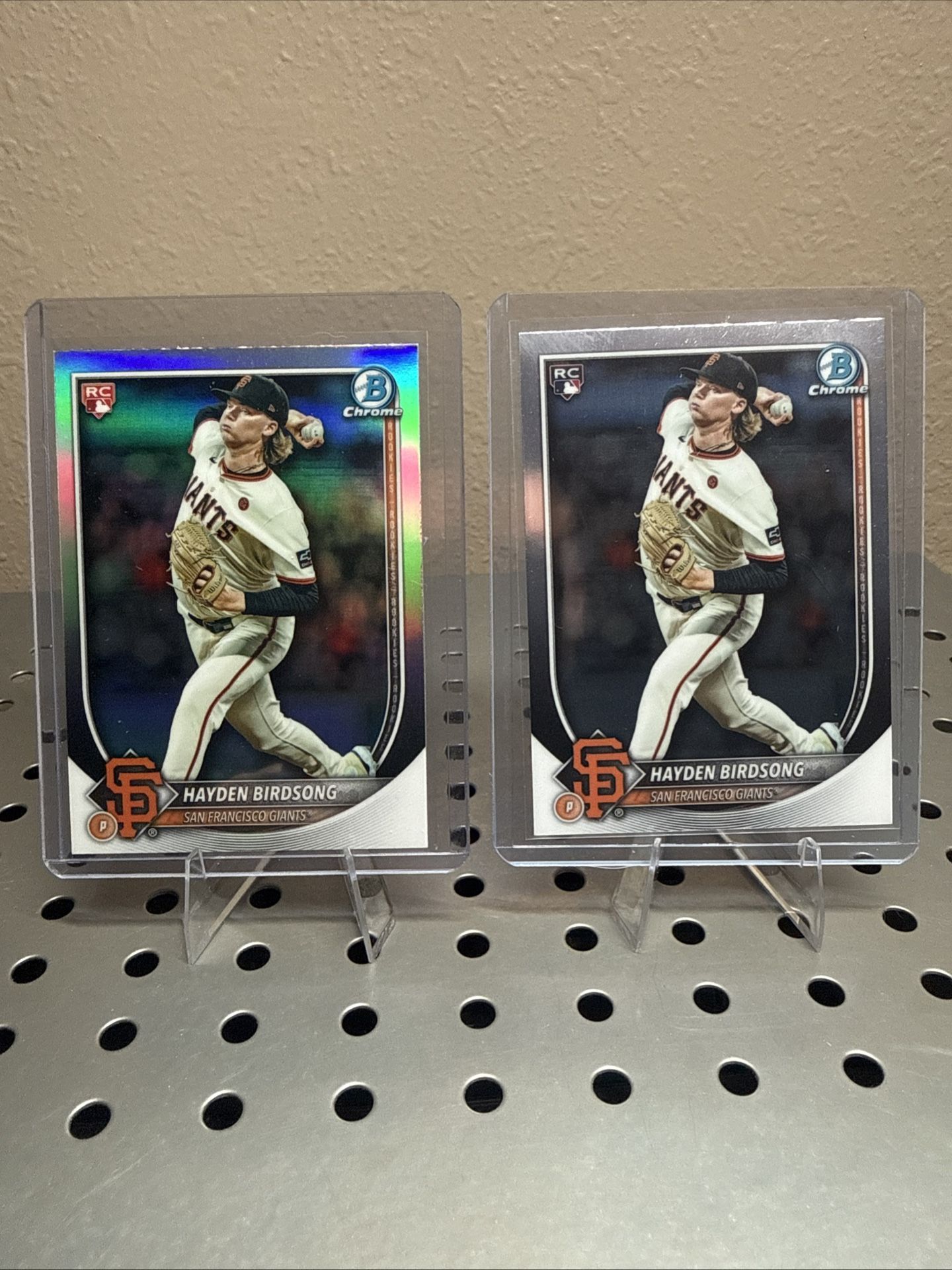 2025 Bowman Chrome Hayden Birdsong Red Rookie Card & Base Card #63