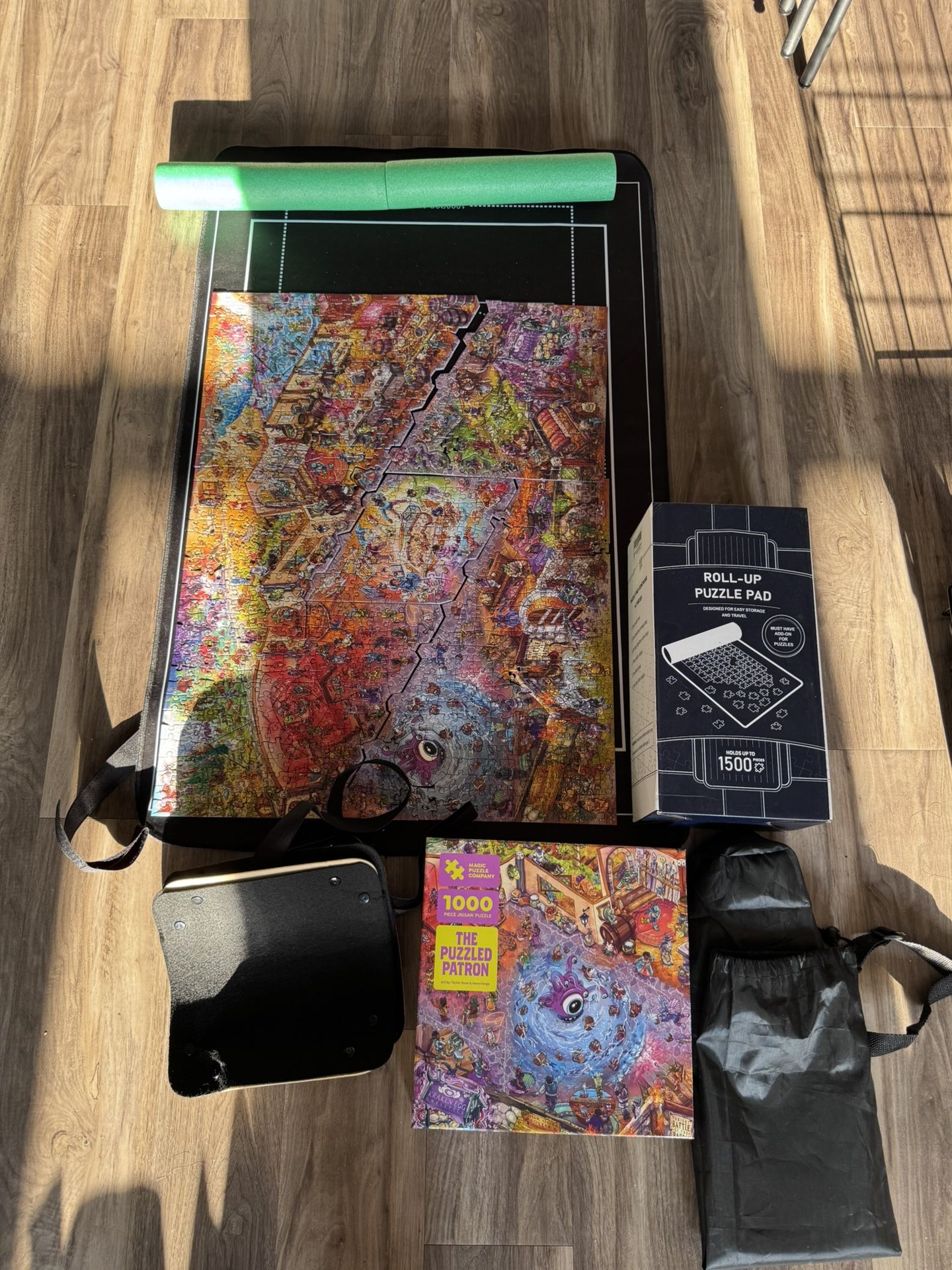 The Puzzled Patron 1000-Piece Jigsaw Puzzle + Roll Up Puzzle Pad (Purchased August 2024)