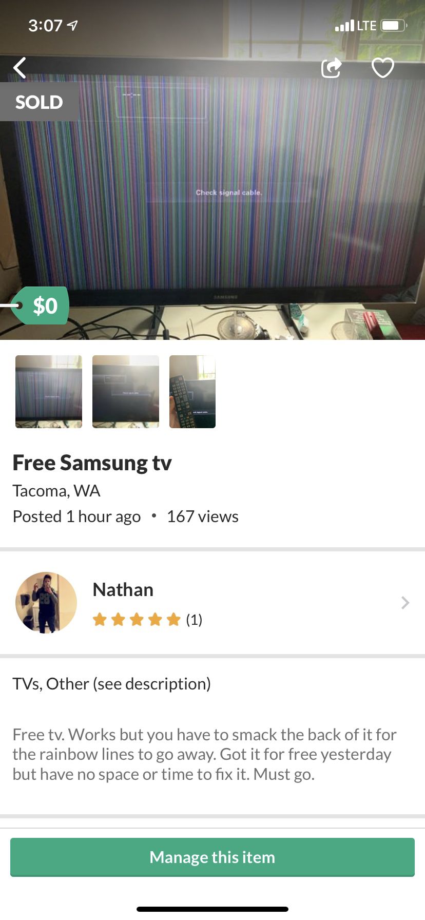 Free Samsung tv
