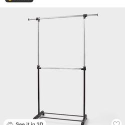 Adjustable Double Rod Garment Rack - Brightroom